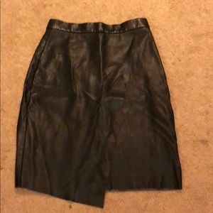 faux leather skirt
